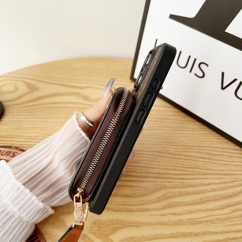 루 GG 카드 홀더 체인 아이폰 케이스