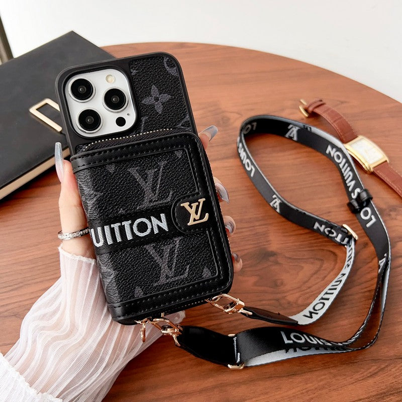 루 GG 카드 홀더 체인 아이폰 케이스