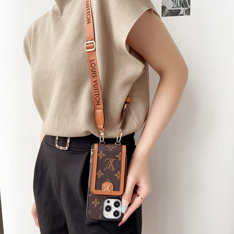 루 GG 카드 홀더 체인 아이폰 케이스