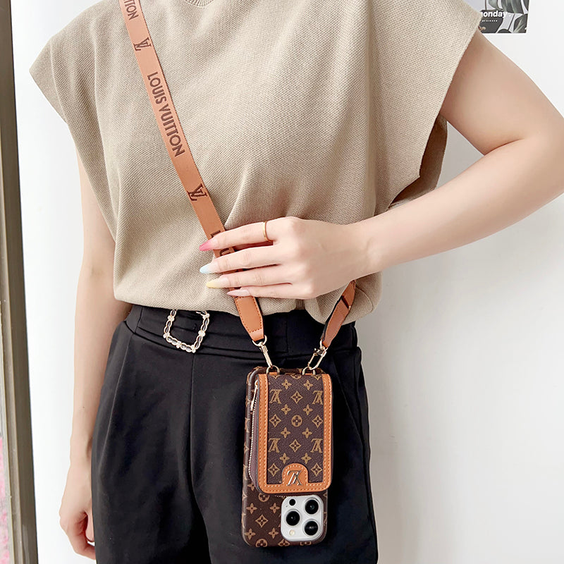 루 GG 카드 홀더 체인 아이폰 케이스