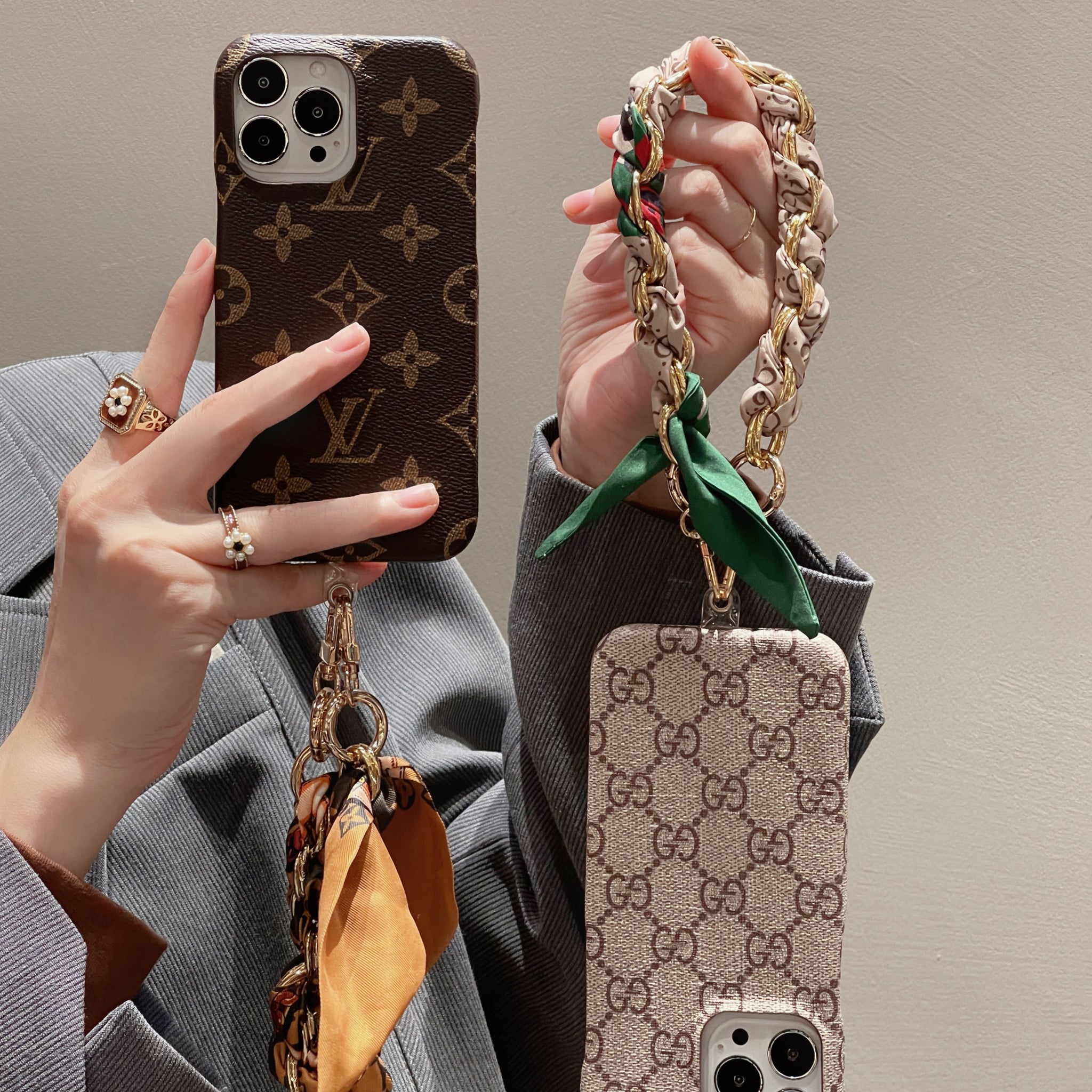 루 실크 손목밴드 아이폰 케이스