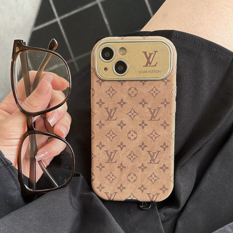 Lou Brown & Custodia classica in pelle nera per iPhone