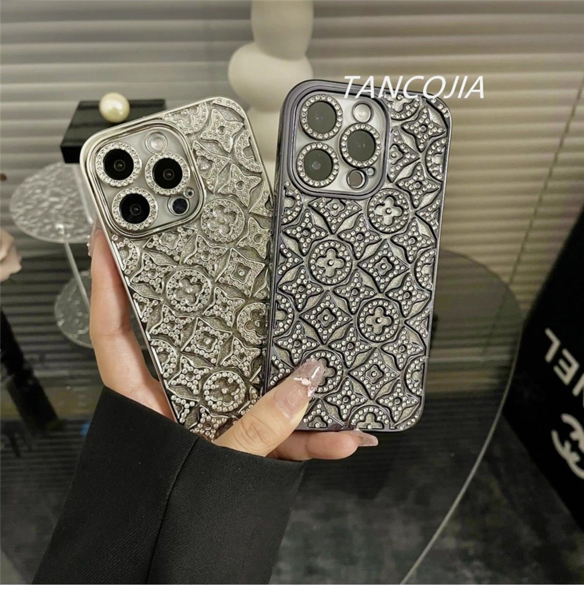 Luxury Diamond Embossed iPhone Case