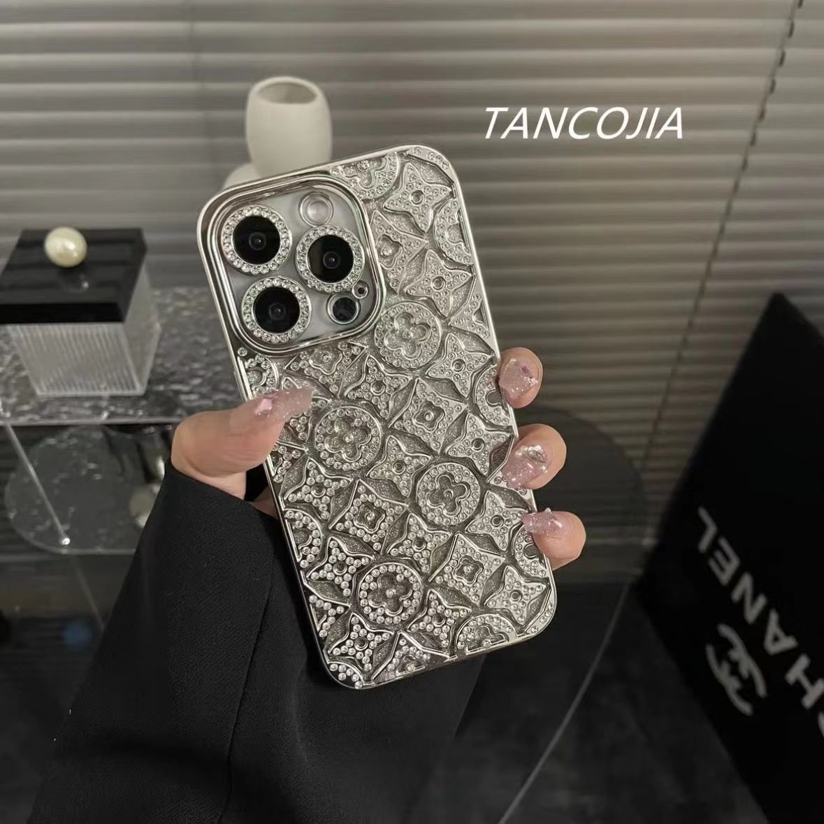 Luxury Diamond Embossed iPhone Case