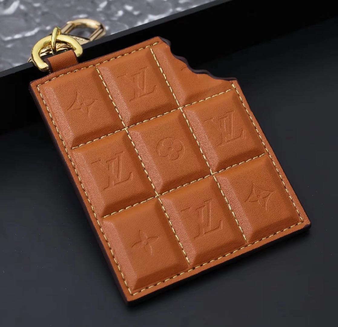 🍫 L&V Chocolate - Style Leather Keychain & Bag Charm 🍫