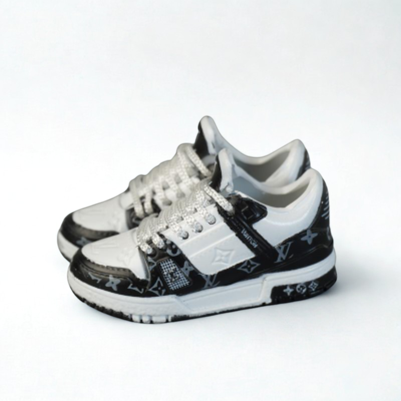 Labubu L.V. Inspired Monogram Miniature Sneakers - Multi Colors