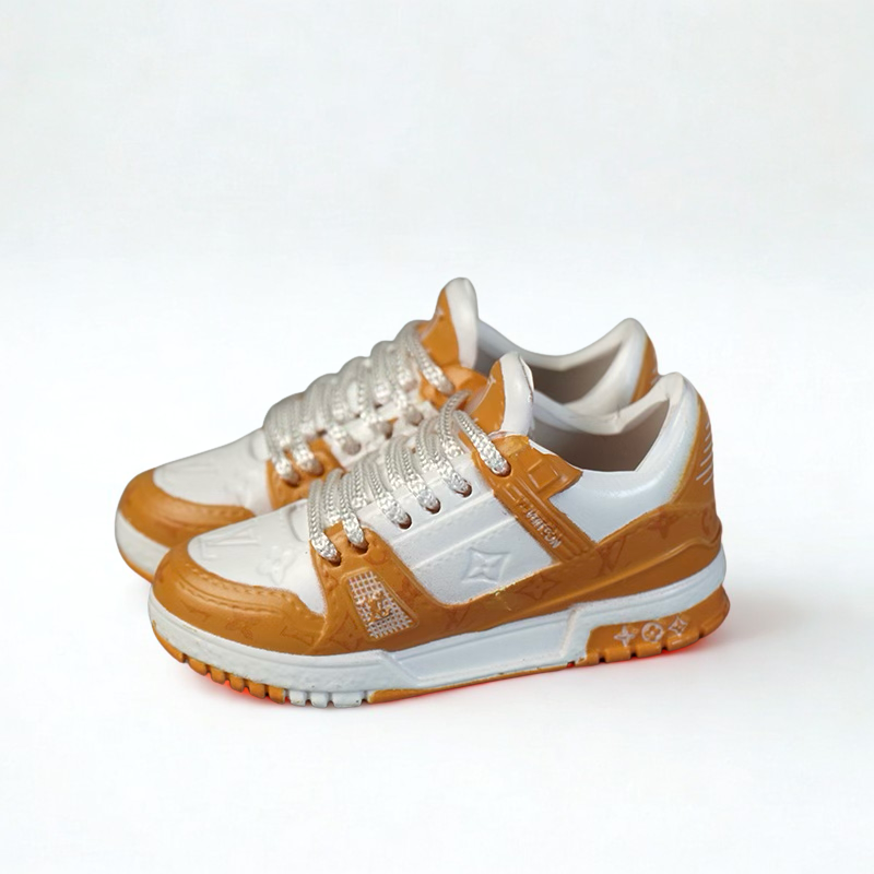 Labubu L.V. Inspired Monogram Miniature Sneakers - Multi Colors