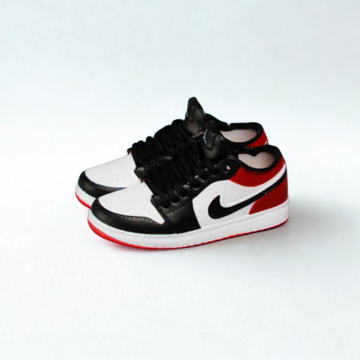 Labubu Jordan 1 Low Inspired Miniature Sneakers - Black Toe