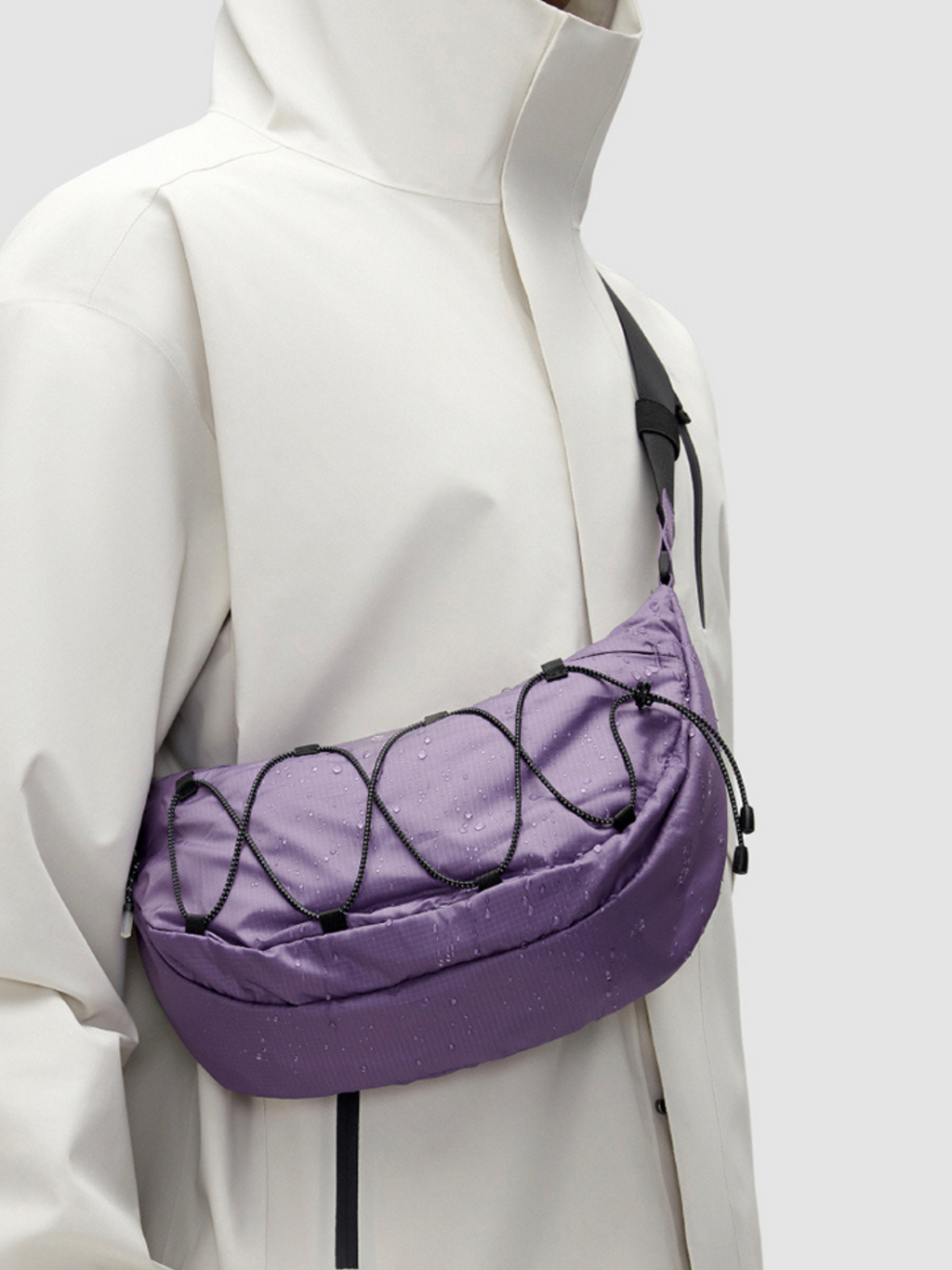 Portable Crescent Canvas Crossbody Waist Bag