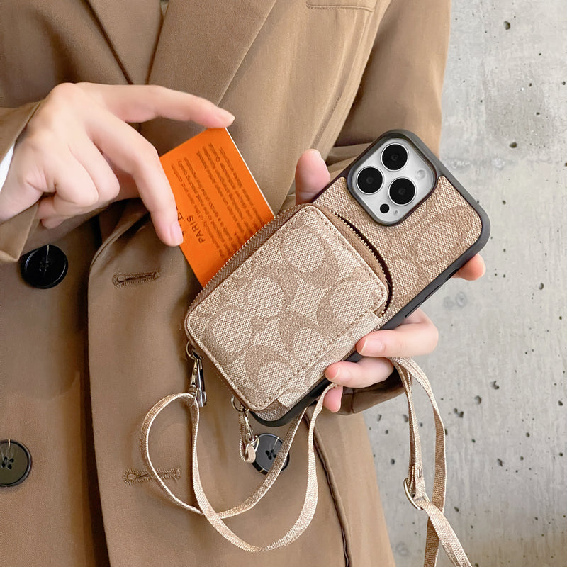 지갑 커피가 포함된 Coach iPhone 케이스-LQB241412