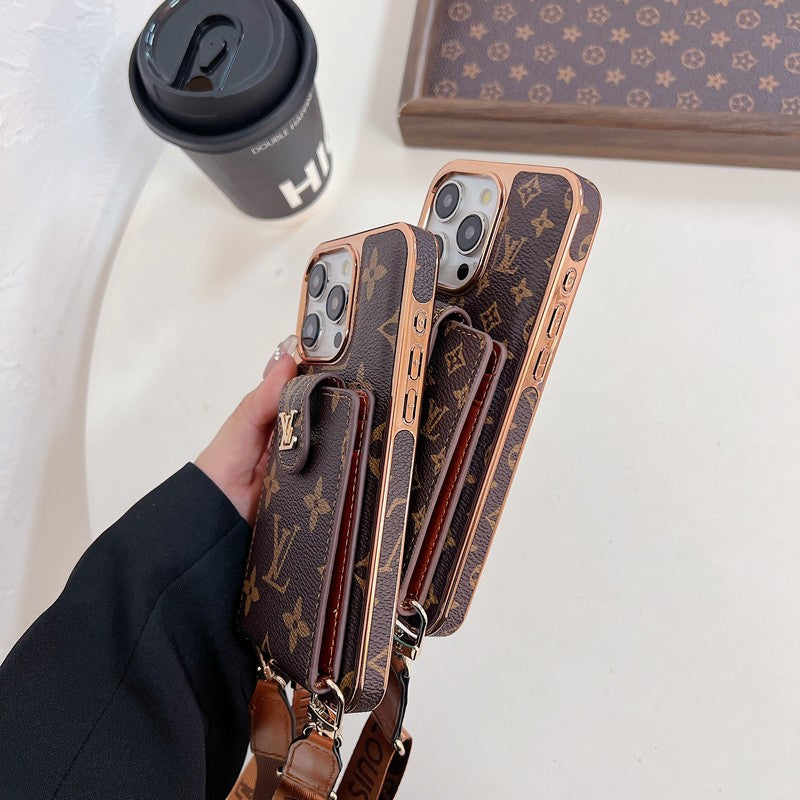 루 골드 커버 크로스바디 아이폰 케이스