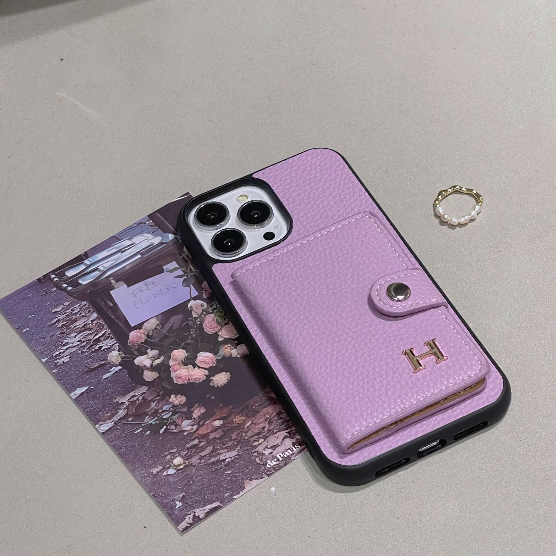 H レザー カードホルダー iPhone ケース