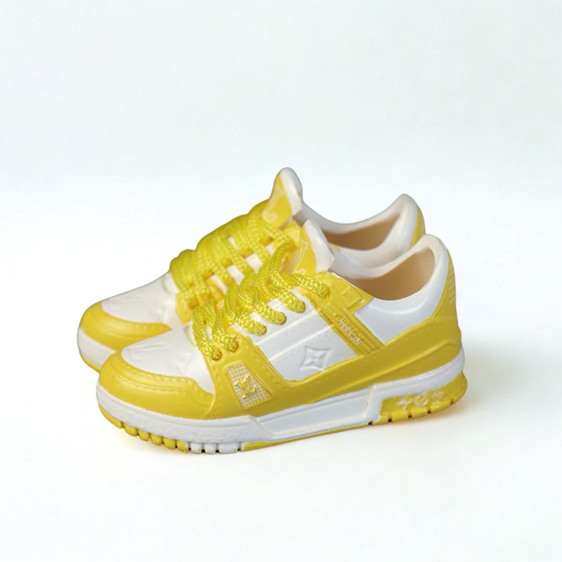 Labubu L.V. Inspired Monogram Miniature Sneakers - Multi Colors
