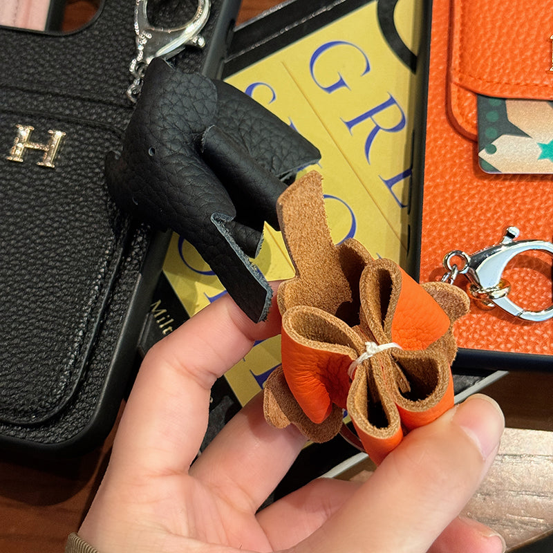 2025Nueva llegada &nbsp;Funda de cuero con colgante para iPhone con tarjetero H