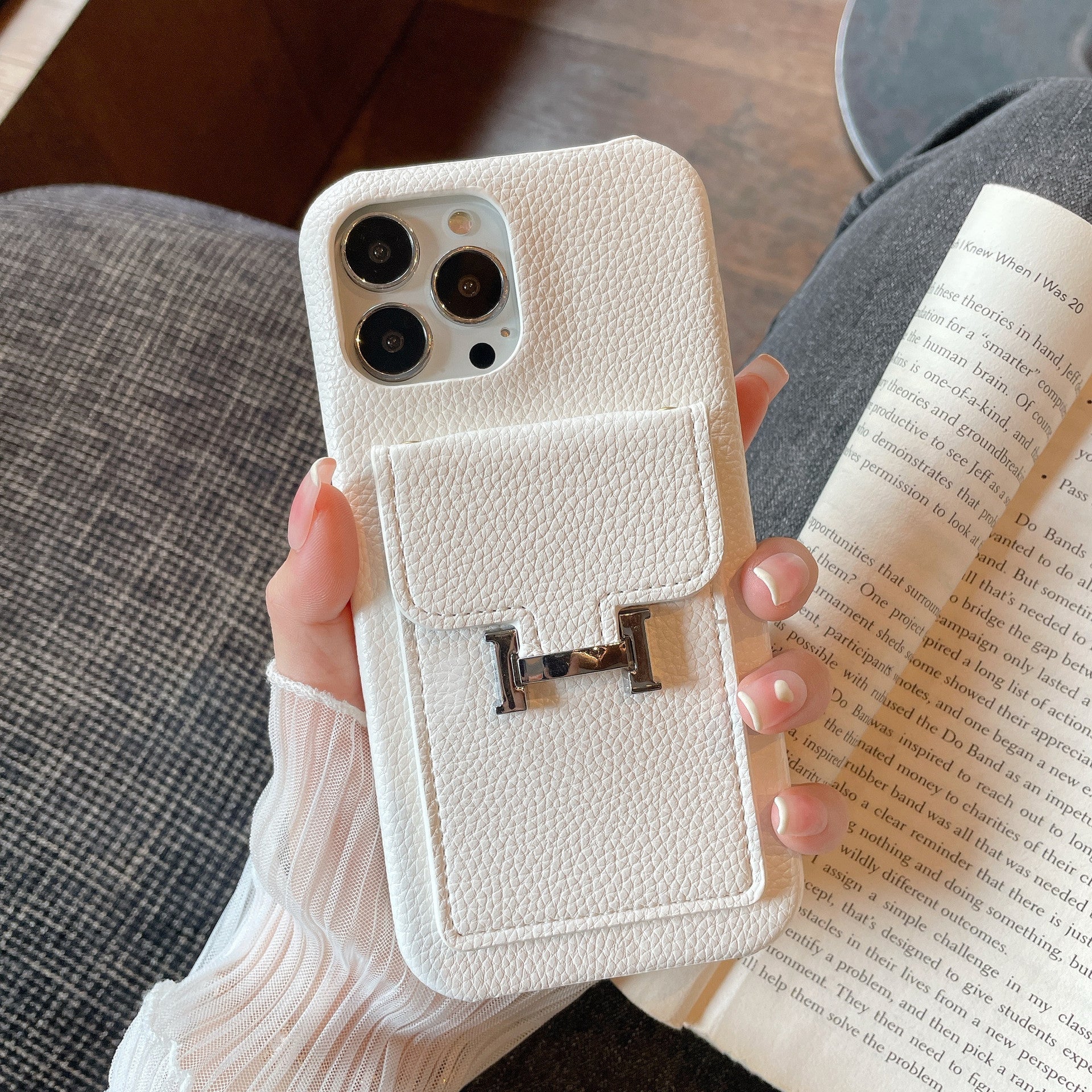 H カードホルダー レザー iPhone ケース