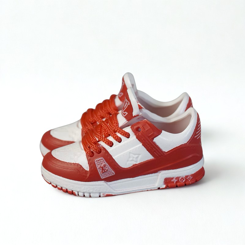 Labubu L.V. Inspired Monogram Miniature Sneakers - Multi Colors