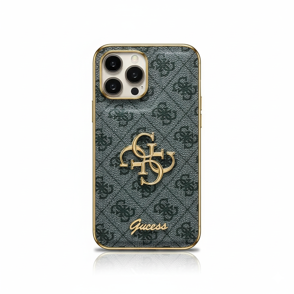 Gue Gold Logo Læder iPhone etui