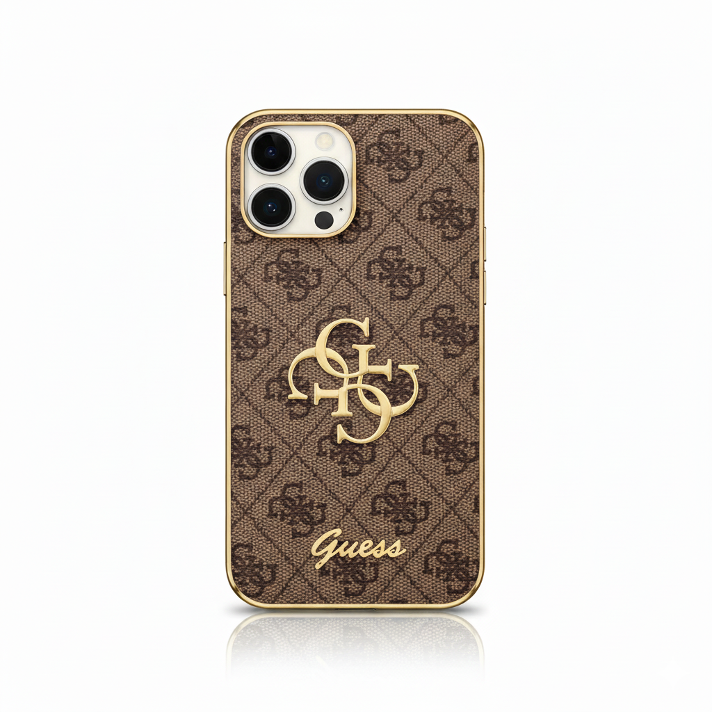 Gue Gold Logo Læder iPhone etui