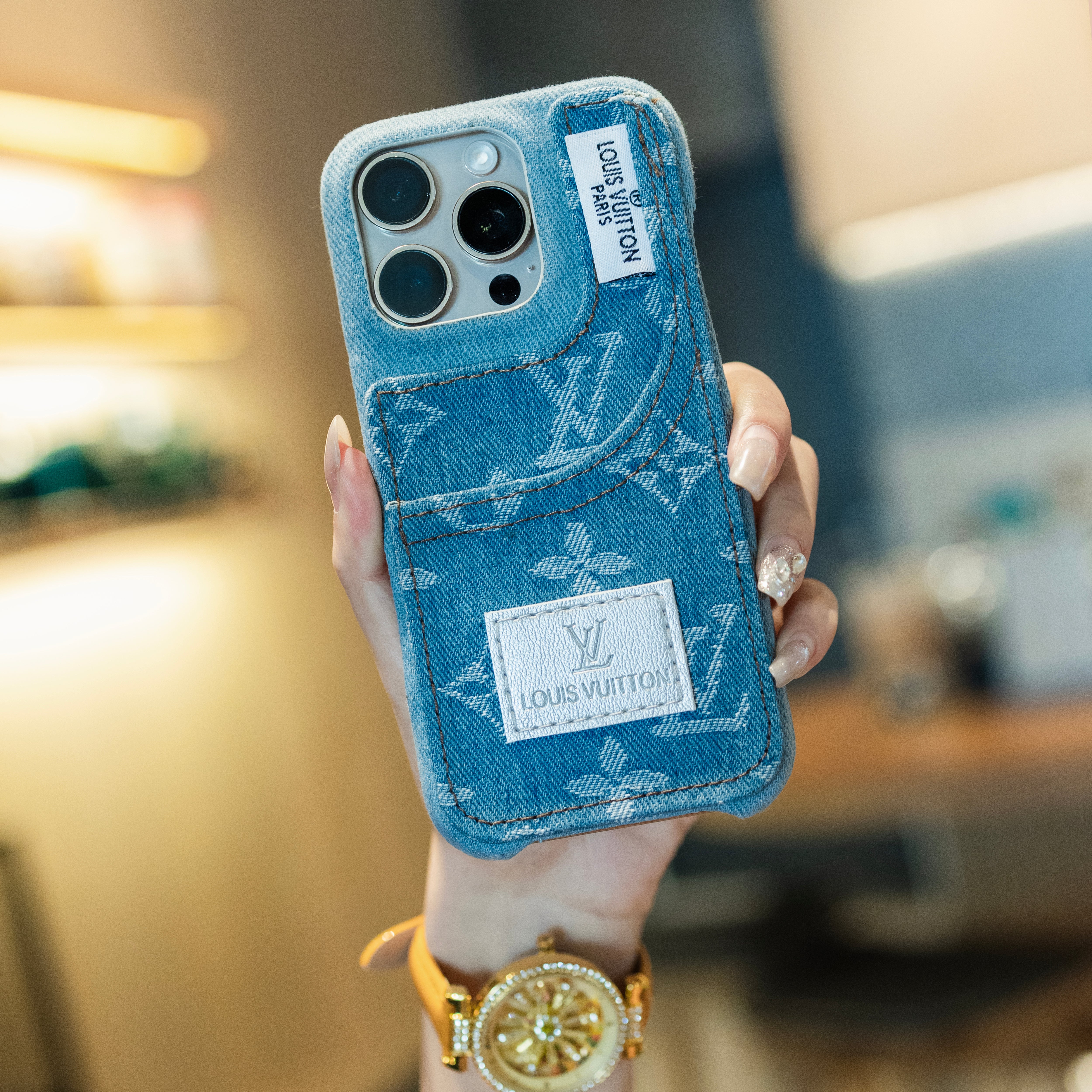 Distinctive denim fashion iPhone Case