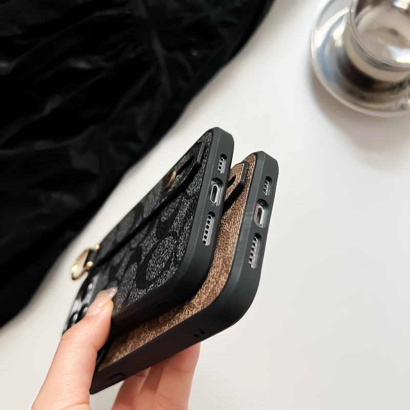 코치 아이폰 케이스 (홀더 포함) 블랙-SW240330