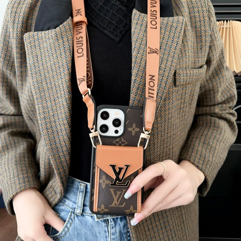 Lou Card Bag Fem Farve Kæde iPhone Case