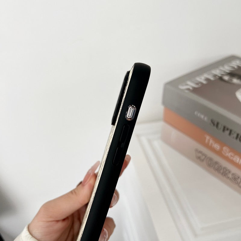 ルー・ブラック & ホワイト クロスボディ iPhone ケース