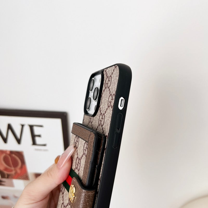GG 카드 백 체인 클래식 아이폰 케이스