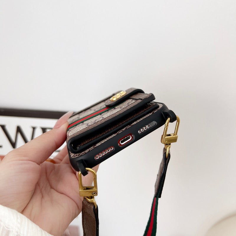 GG 카드 백 체인 클래식 아이폰 케이스