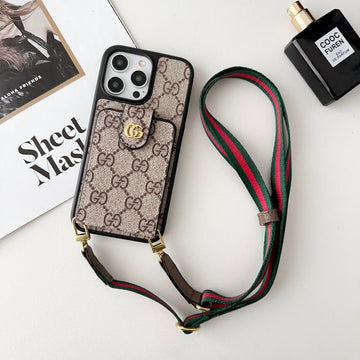 GG Card Bag Crossbody Chain iPhone Fodral