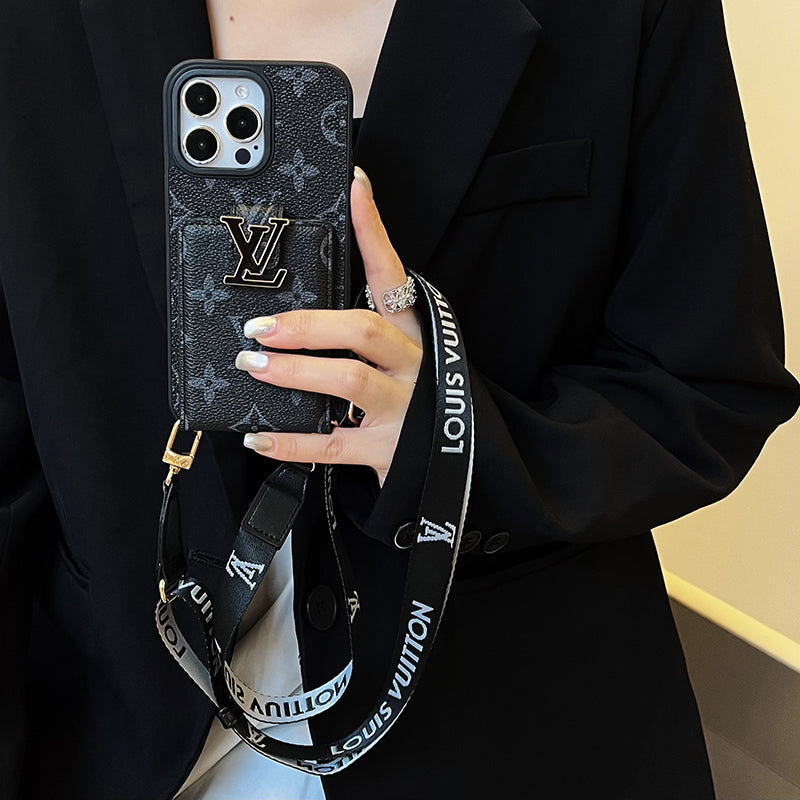 Lou Card Bag Chain Svart iPhonefodral