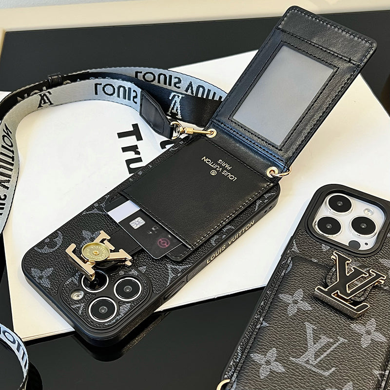 Lou Card Bag Chain Svart iPhonefodral