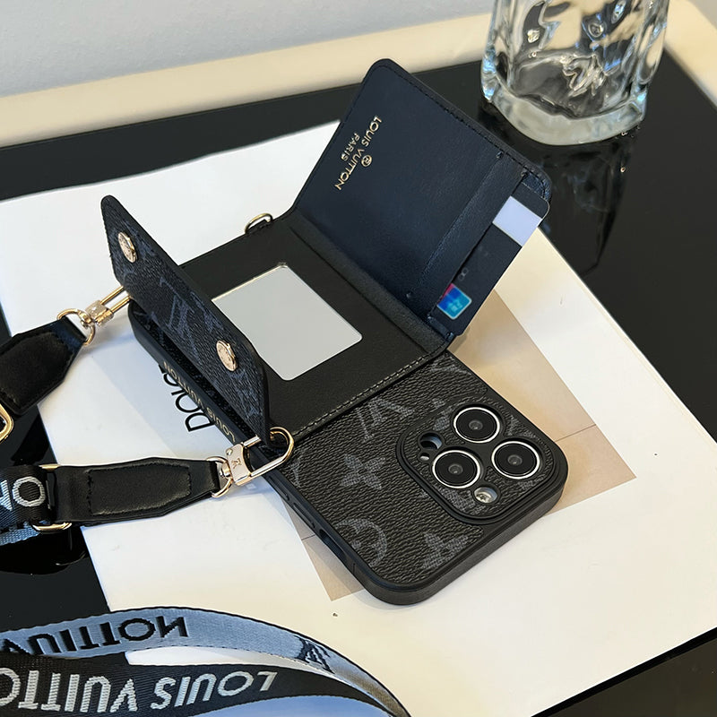 루 카드 백 체인 블랙 아이폰 케이스