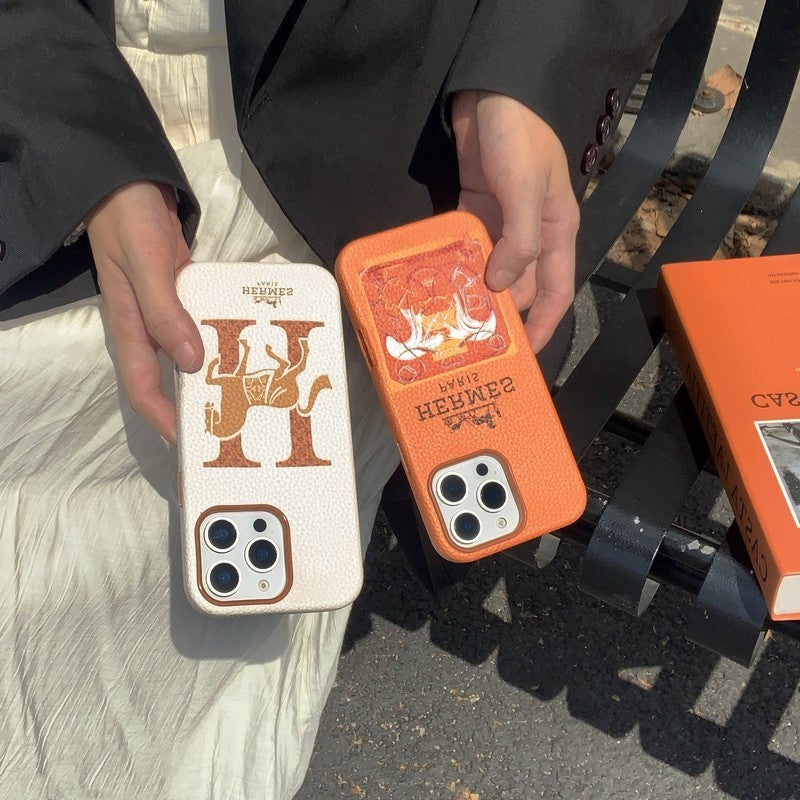 Custodia per iPhone in pelle Herm