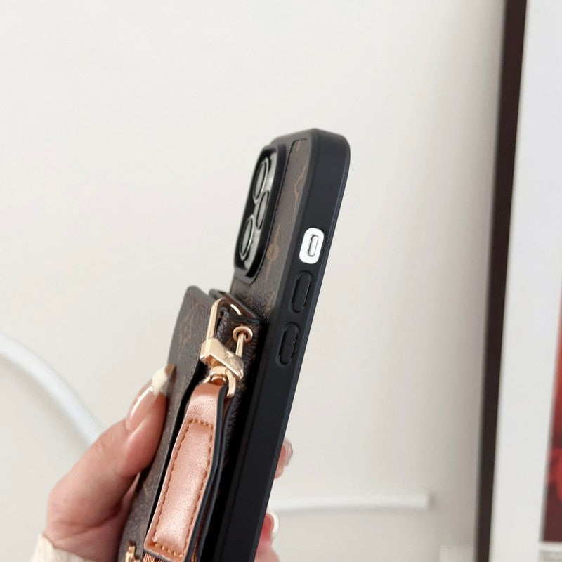 Lou Side Card Bag Crossbody Chain iPhone Fodral