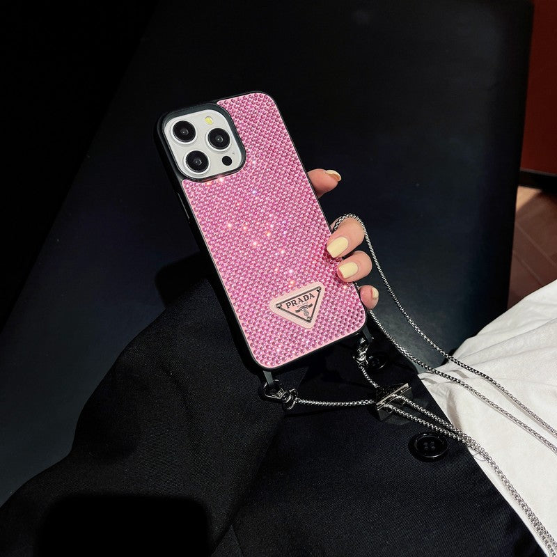 Pra 크로스바디 크리스탈 아이폰 케이스