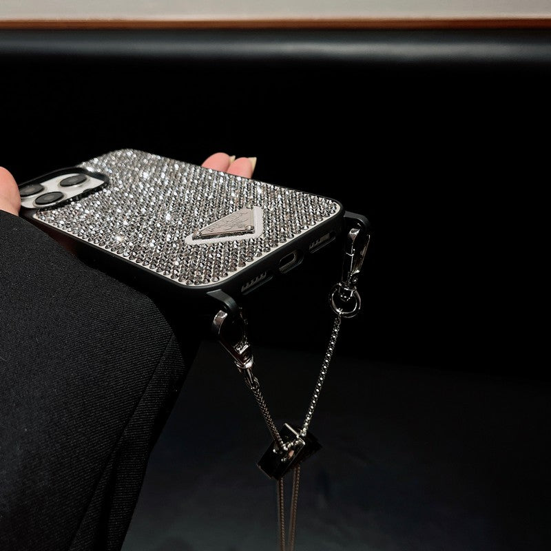 Pra 크로스바디 크리스탈 아이폰 케이스