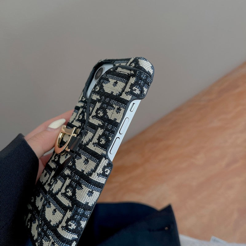 سي دي بلاك & جراب iPhone من القماش الرمادي