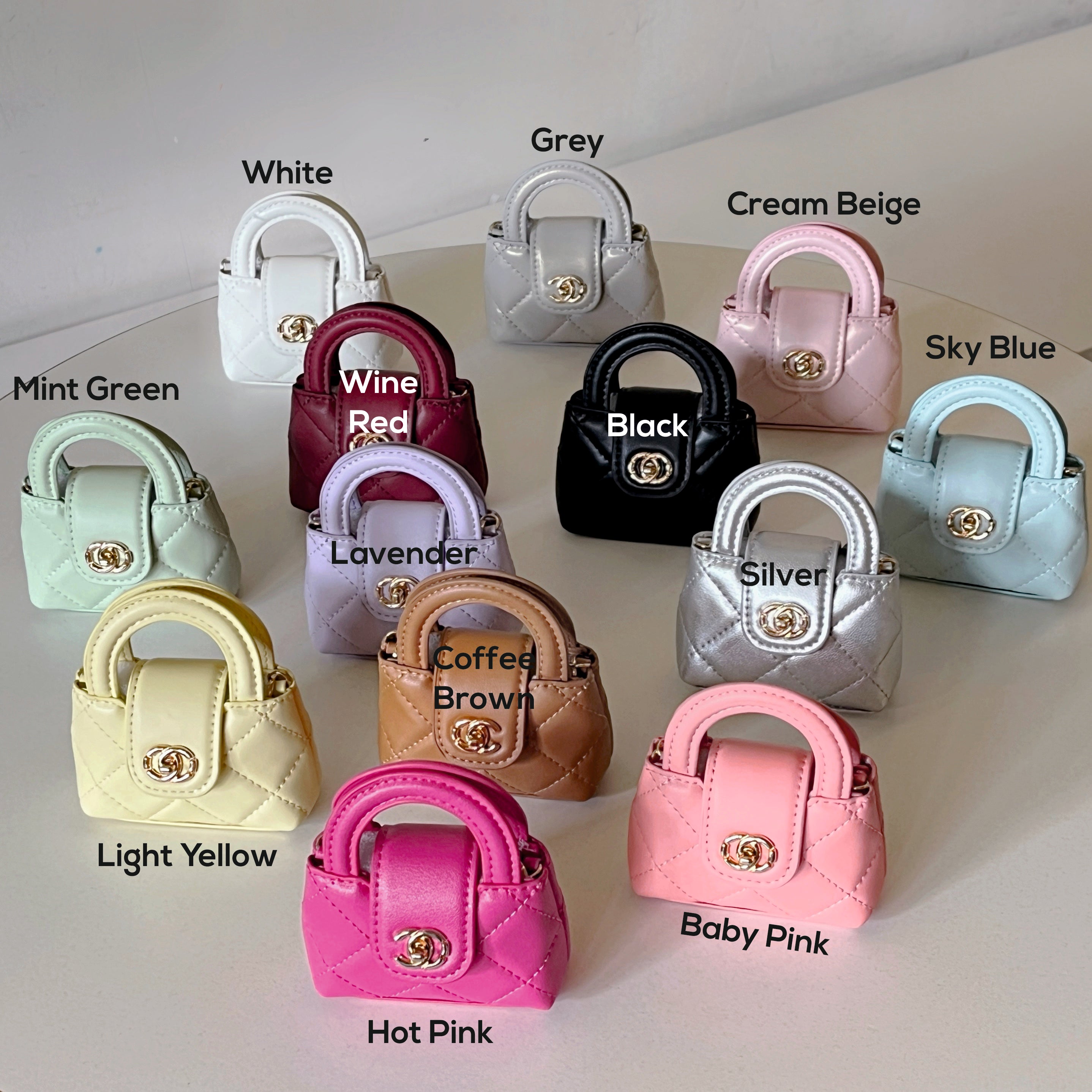 Cute Mini Handbag Style AirPods Case with Chain Strap