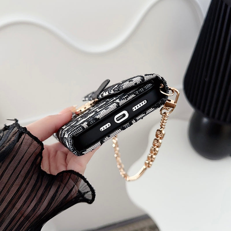 CDバッグ スカーフ チェーン iPhoneケース