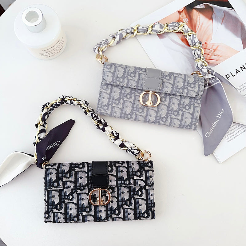 CDバッグ スカーフ チェーン iPhoneケース