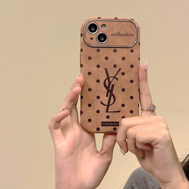 세인트 브라운 가죽 아이폰 케이스