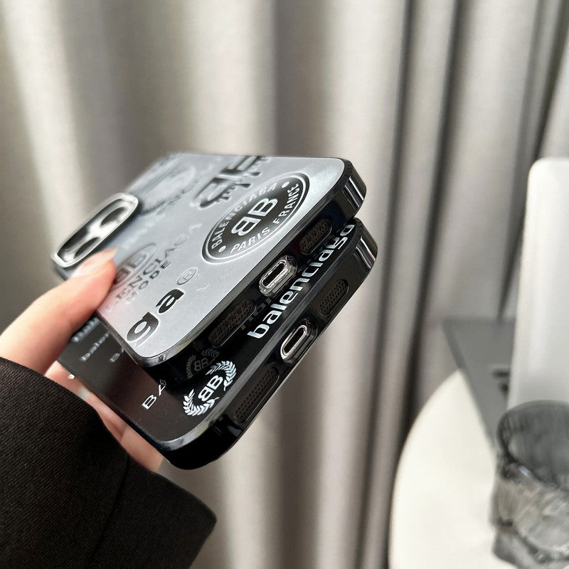 BB Nero & Custodia per iPhone argento