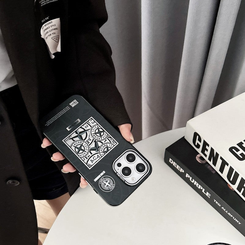 스톤 블랙 & 블루 아이폰 케이스