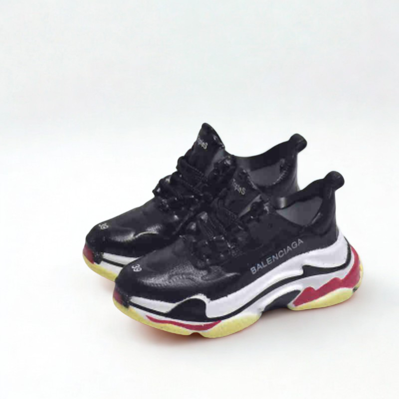 Labubu Designer Triple S Miniature Sneakers - Black Multicolor