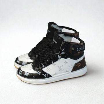 Labubu L.V. Inspired High-Top Miniature Sneakers - Monogram Mix