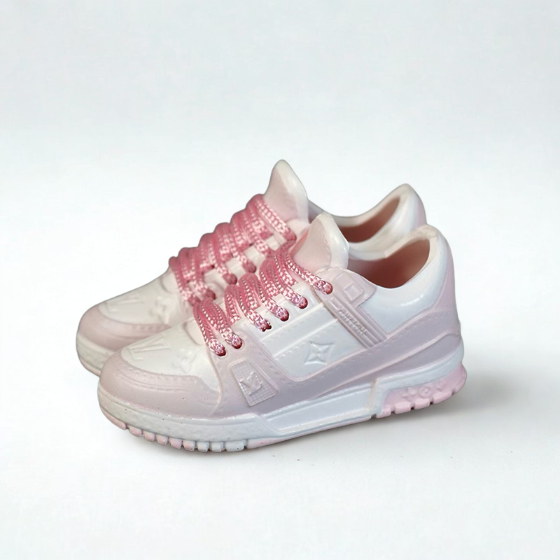 Labubu L.V. Inspired Monogram Miniature Sneakers - Multi Colors
