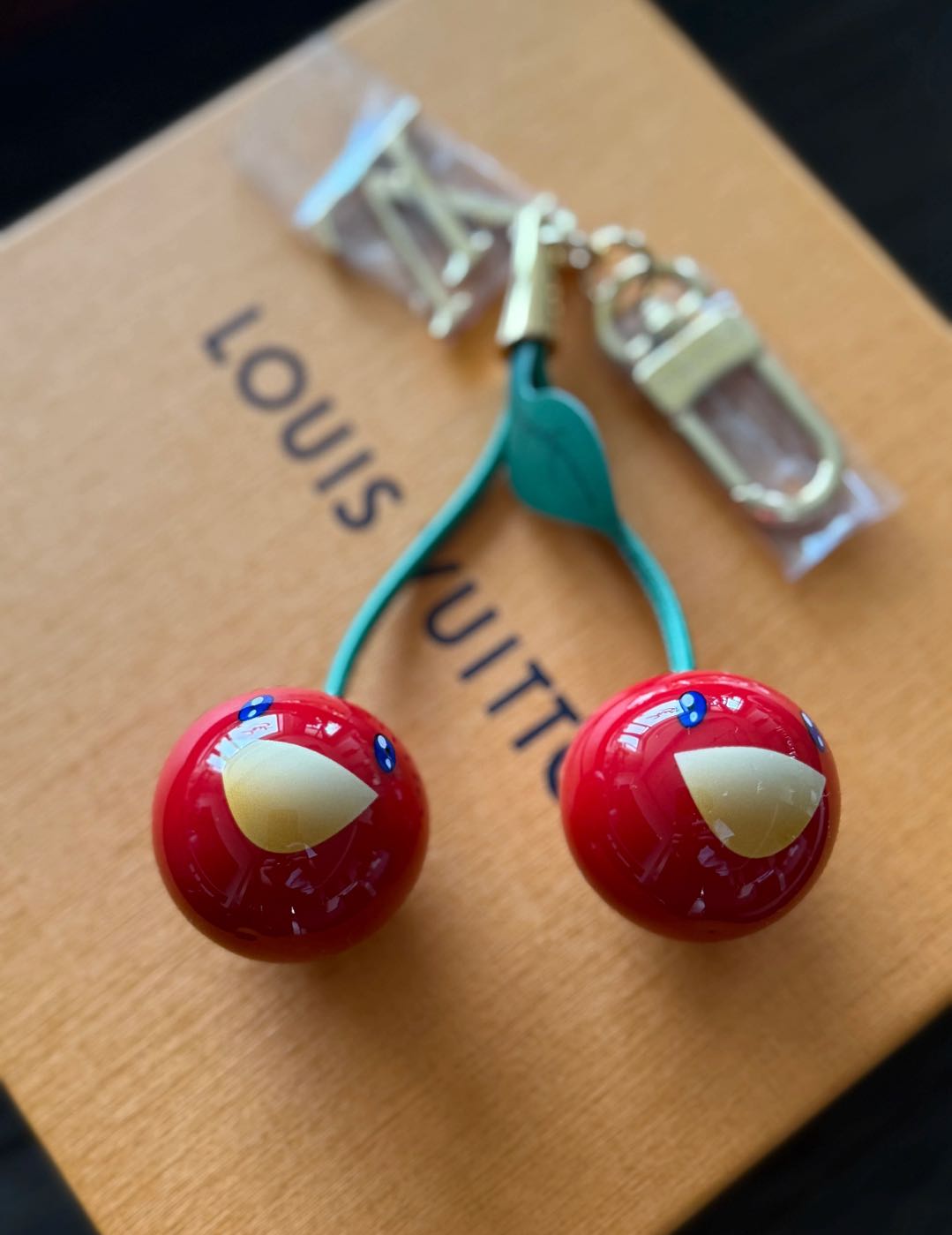 🌟 L$V Cherry Keychain: Cute + Luxury, All in One 🍒✨