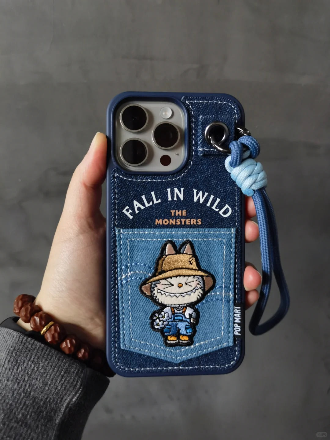 Labubu Denim Phone Case - Detachable Strap | Mini Pouch