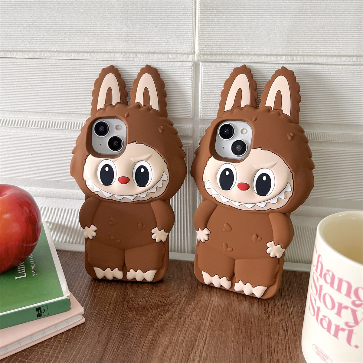 Labubu 3D Silicone Phone Case - Soft, Flexible & Adorable Cartoon Design
