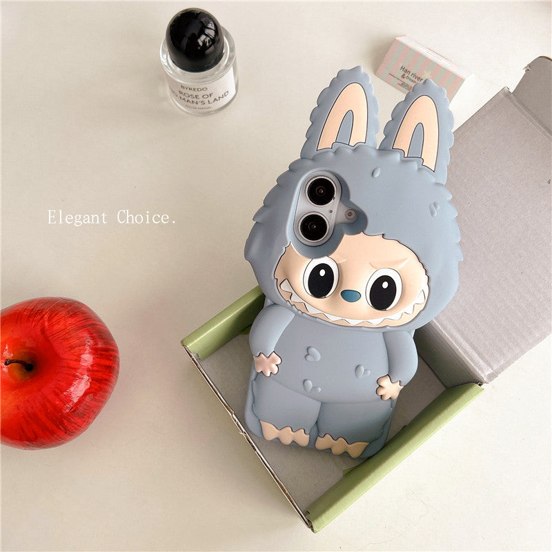 Labubu 3D Silicone Phone Case - Soft, Flexible & Adorable Cartoon Design
